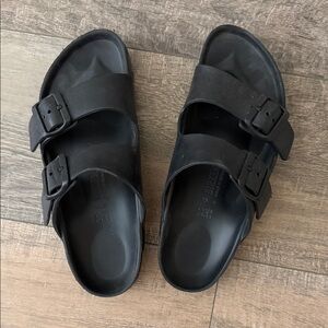 Birkenstock Black Double-Buckle Slide Sandals
